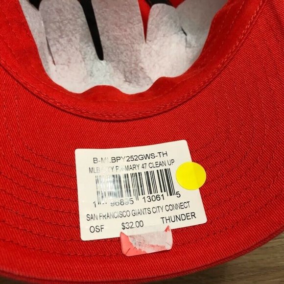 San Francisco SF Giants 47 Brand Clean Up Dad Hat City Connect Orange One Size - Picture 5 of 6